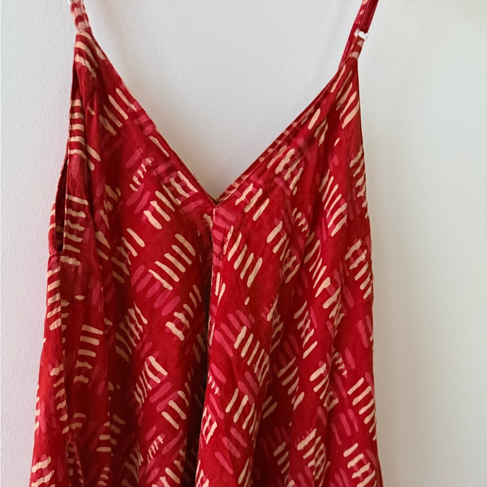 World Market Tie Back Spaghetti Strap Coverup with Pockets - Picture 3 of 8